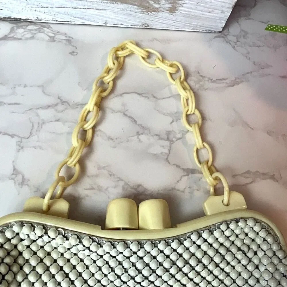 Whiting and Davis Alumesh and Bakelite handbag purse vintage